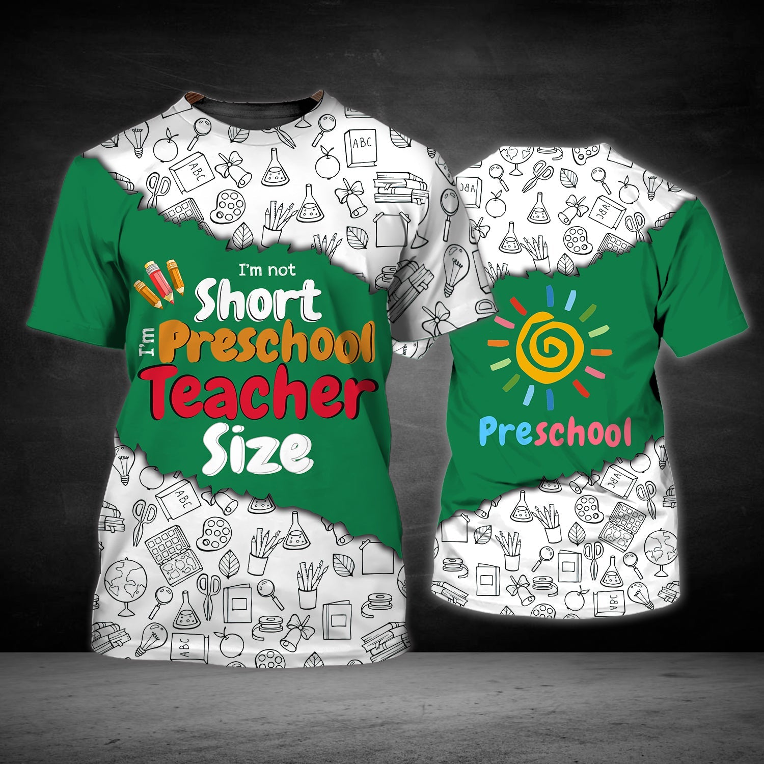 Preschool Teacher Graphic Design 3D All Over Printed Shirts, Teacher Day Shirt, Idea Gift For Teacher