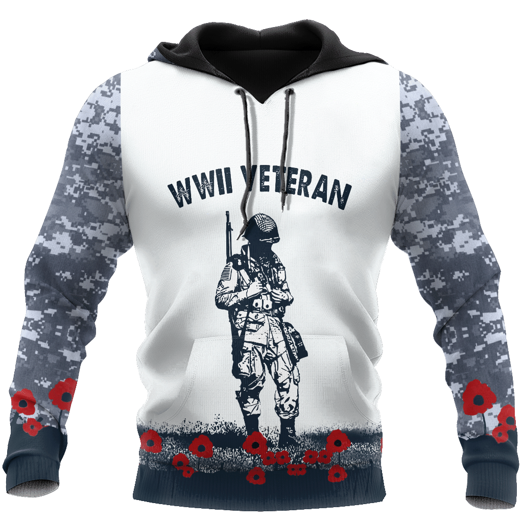 WWII Veteran 3D All Over Printed Hoodie Shirt For Men and Women MP03092003