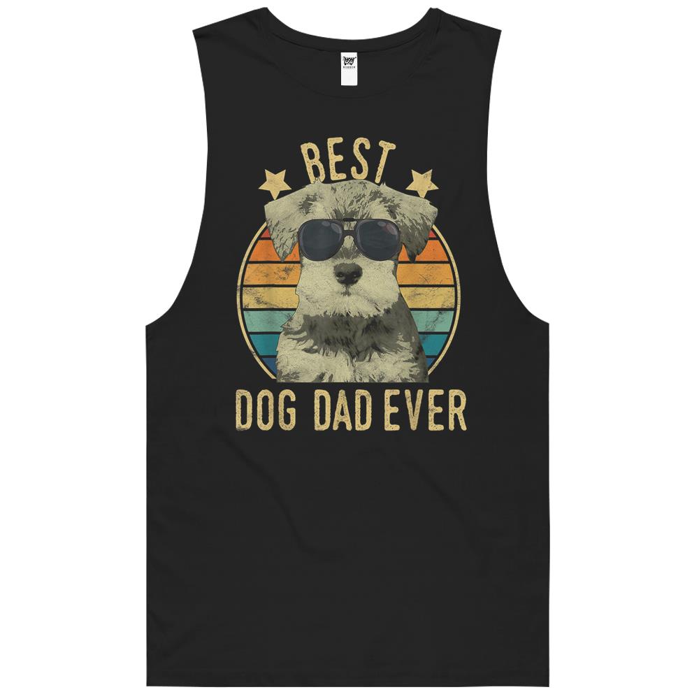 Mens Best Dog Dad Ever Miniature Schnauzer Father’S Day Gift T-Shirt Tank Top
