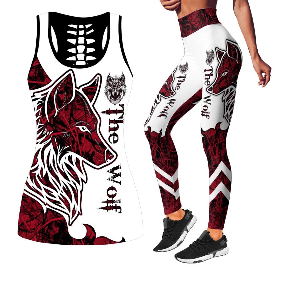 Wolf Tattoo Art Combo Tank + Legging Pi230401S