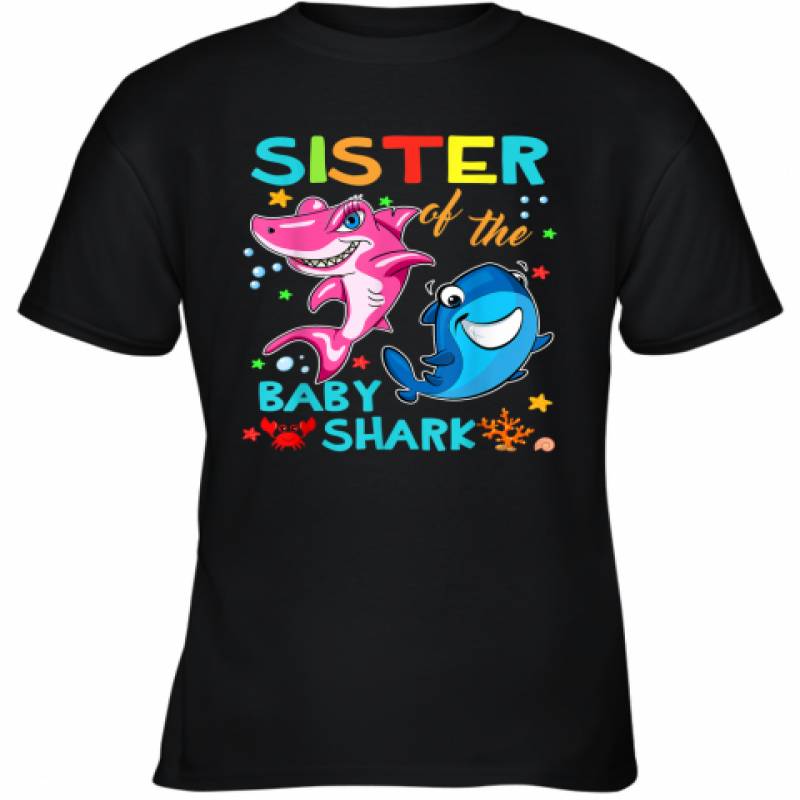 Sister Of The Baby Shark Kids T Shirt