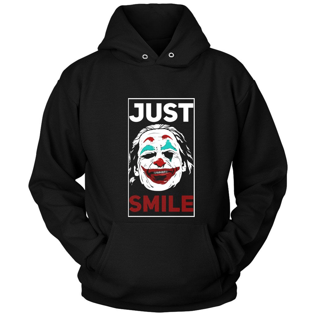 The Joker Joaquin Phoenix Just Smile Unisex Hoodie