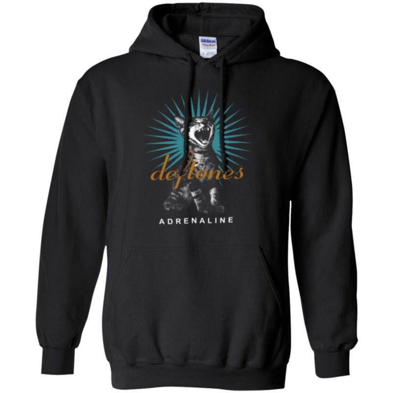 Deftones Cat Adrenaline Xl Black Hoodie Sweater T-Shirt