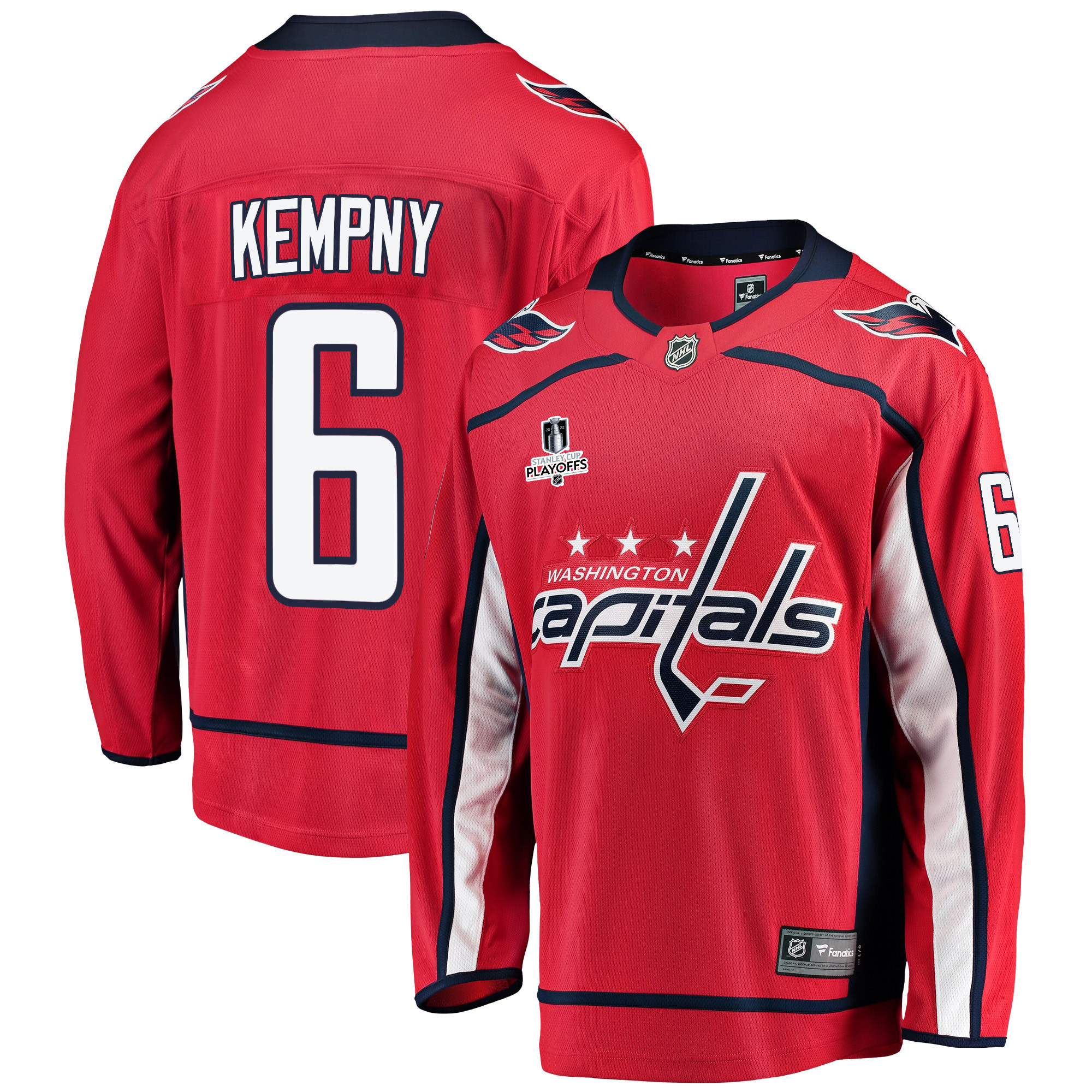 Washington Capitals Michal Kempny 6 Home 2022 Stanley Cup Playoffs Breakaway Men Jersey – Red