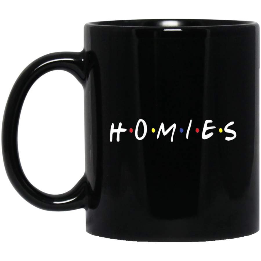 W Simple Freshland Homies 11oz 15oz Black Mug Happy Easter Day Funny Colors Eggs Bunny Ears Peeps Cute