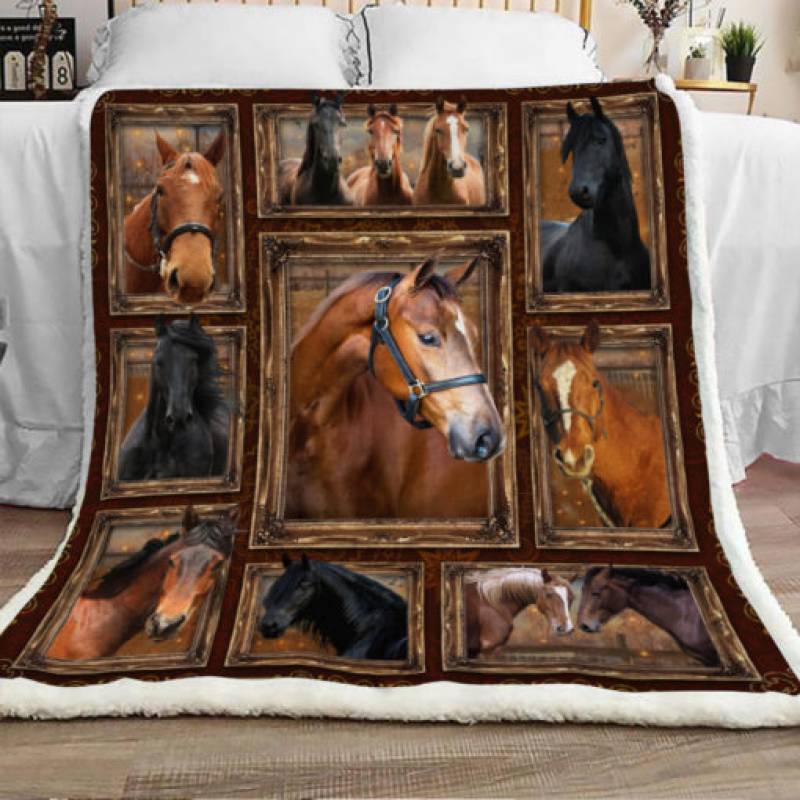 Horse Sherpa Blanket JR1001 69O50