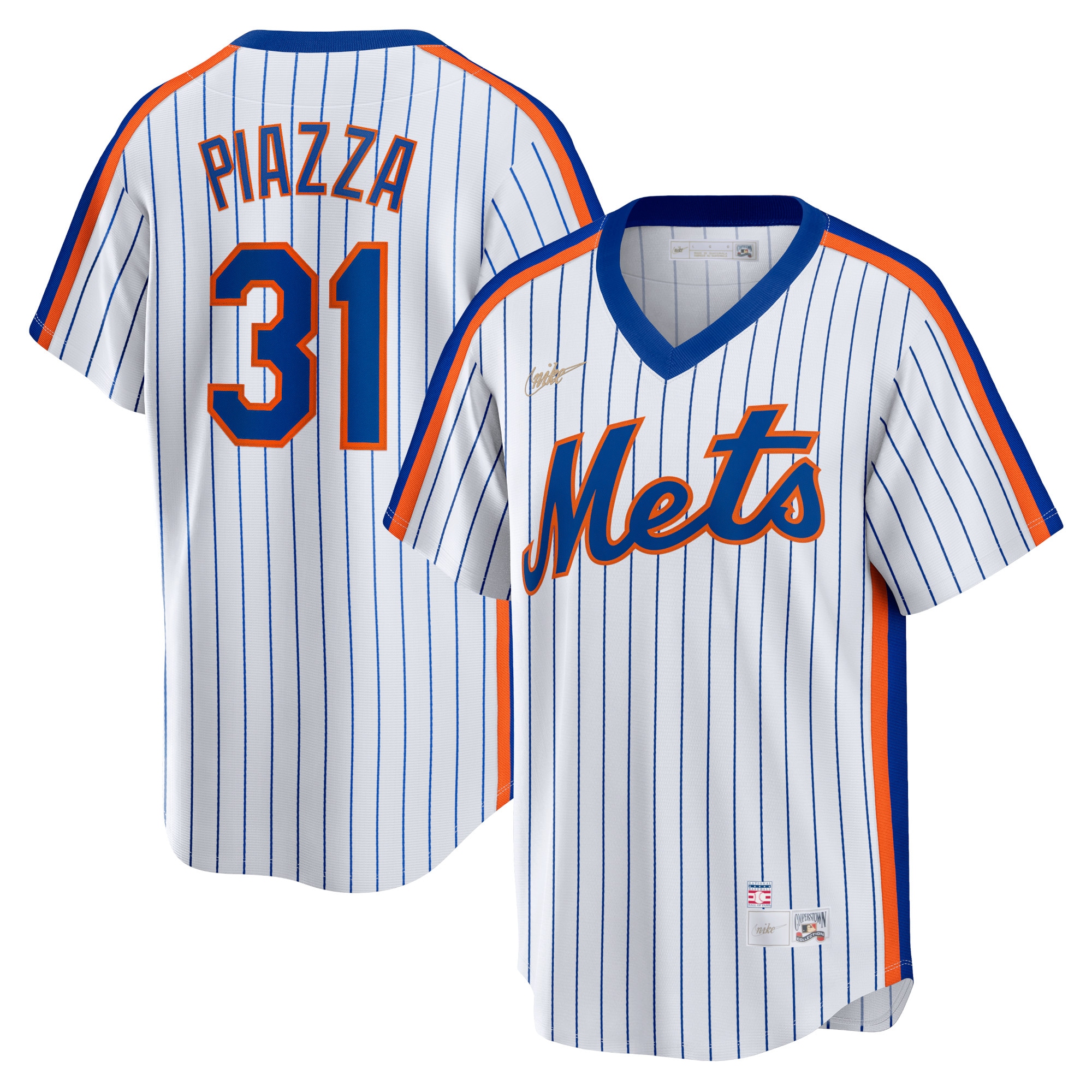 Mike Piazza New York Mets Home Cooperstown Collection Player Jersey – White