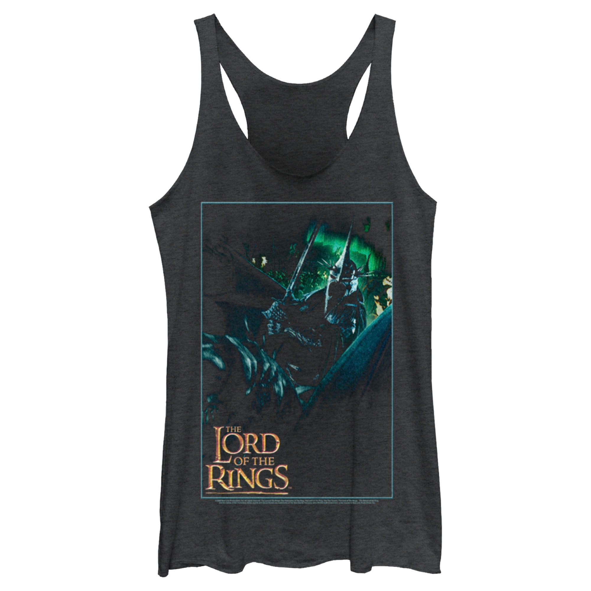 Women’S Lord Of The Rings Fellowship Of The Ring Witch-King Of Angmar Movie Poster Racerback Tank Top