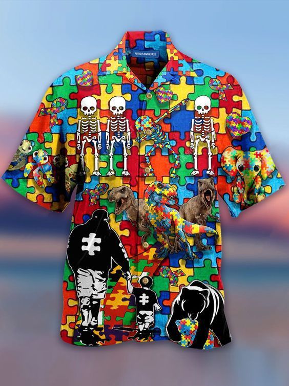 Skull Colorful Nice Design Hawaii Shirt Ha9288