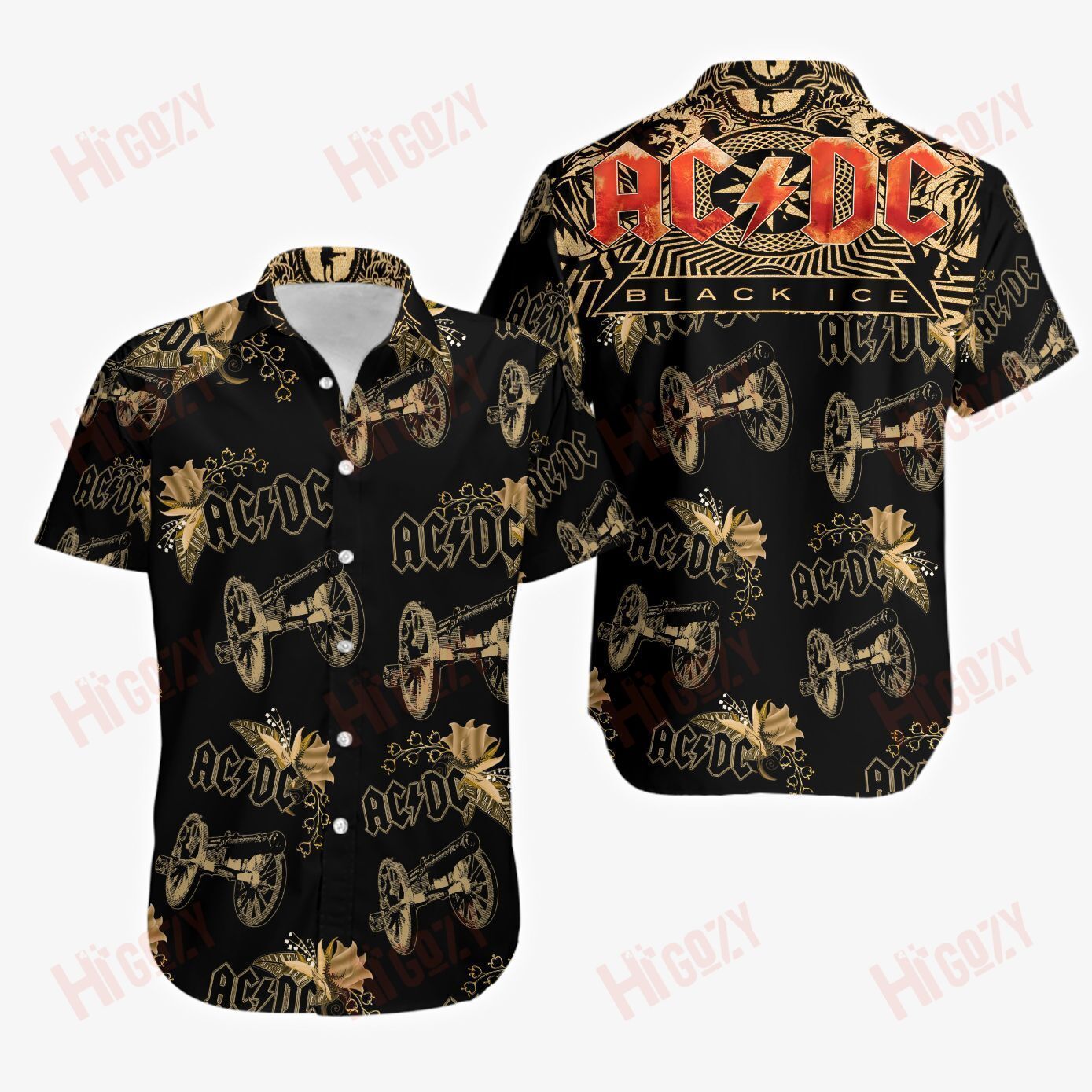 Ac/Dc Hawaii Shirts, Ac/Dc Sleeve Shirts Ac/Dc Aloha Shirts – V586