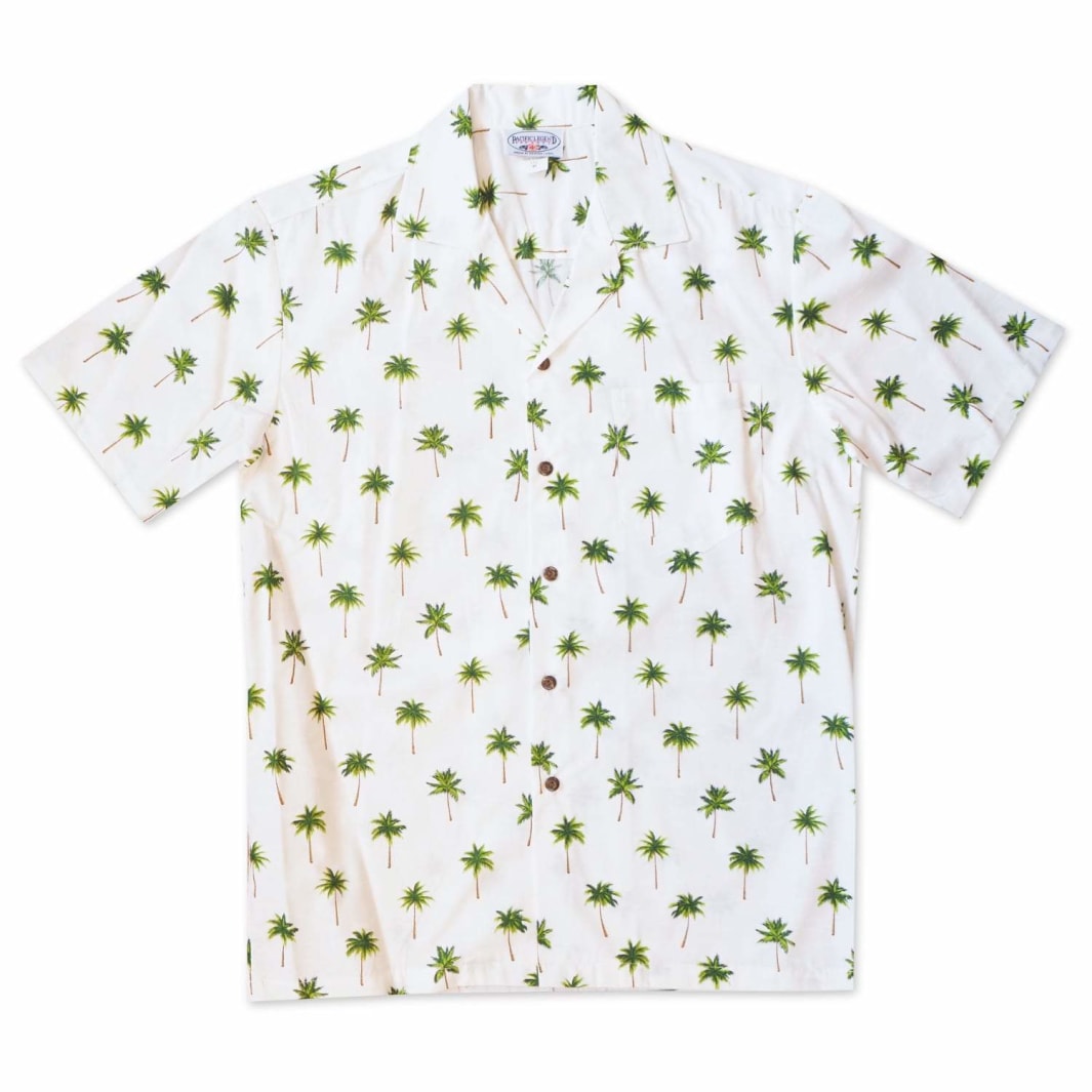 Palm Haven Green Hawaii Cotton Shirt Ha77645