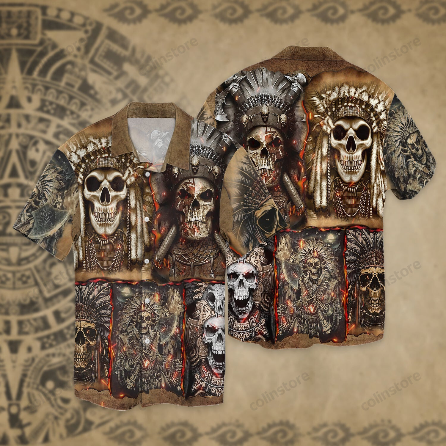 Native American Hawaii Shirt Skull Gift For Ha819