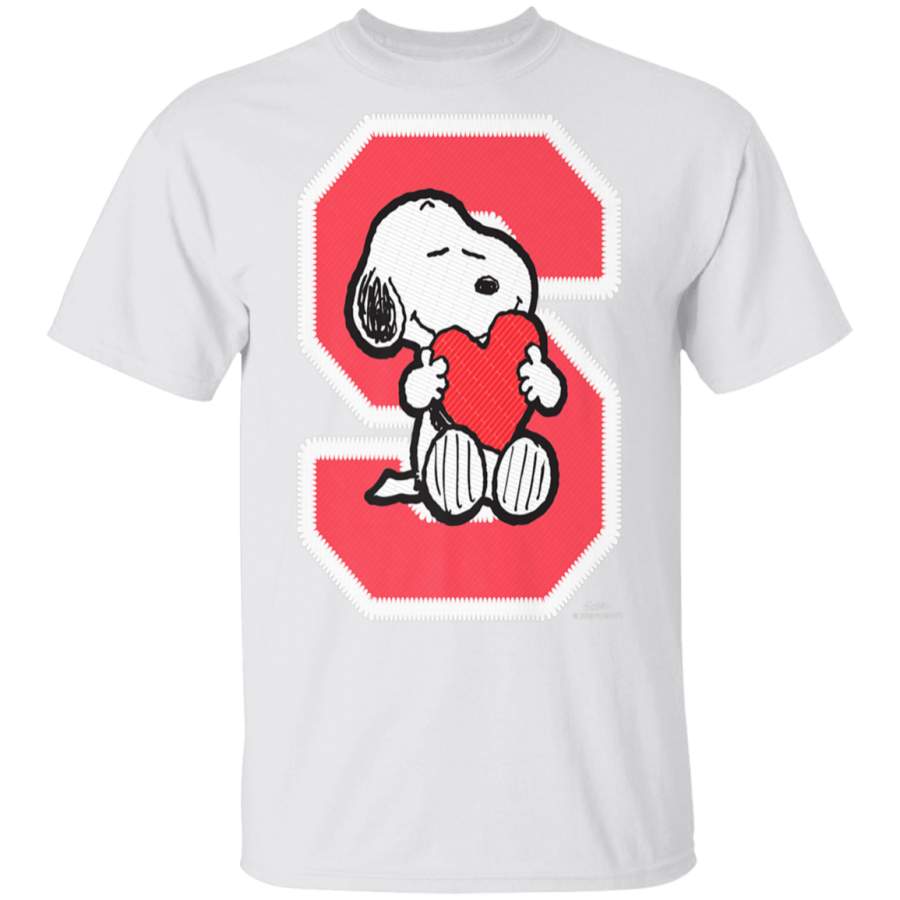 Peanuts Snoopy Heart Varsity Letter S T-Shirt