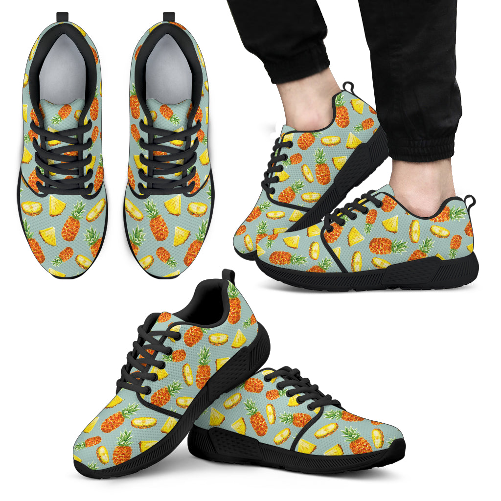 Watercolor Pineapple Pattern Print Men’S Athletic Shoes