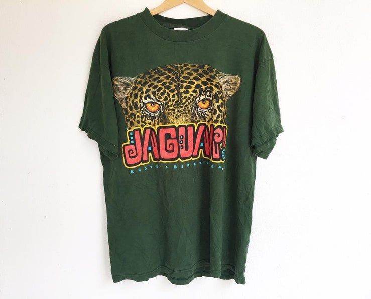 Vintage 90 S Jaguar Animal Knott S Berryfarm Nice Design Shirt