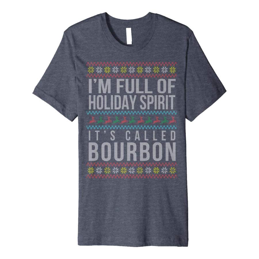 Ugly Christmas Drinking Funny Bourbon Holiday Party Gift Premium T-Shirt Christmas Gift Ideas