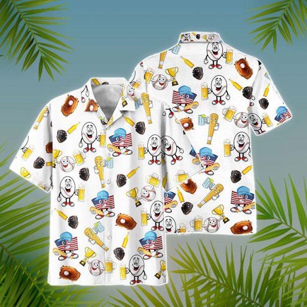 Baseball And Beer Hawaiian Shirt | Unisex | Adult | Hw7557