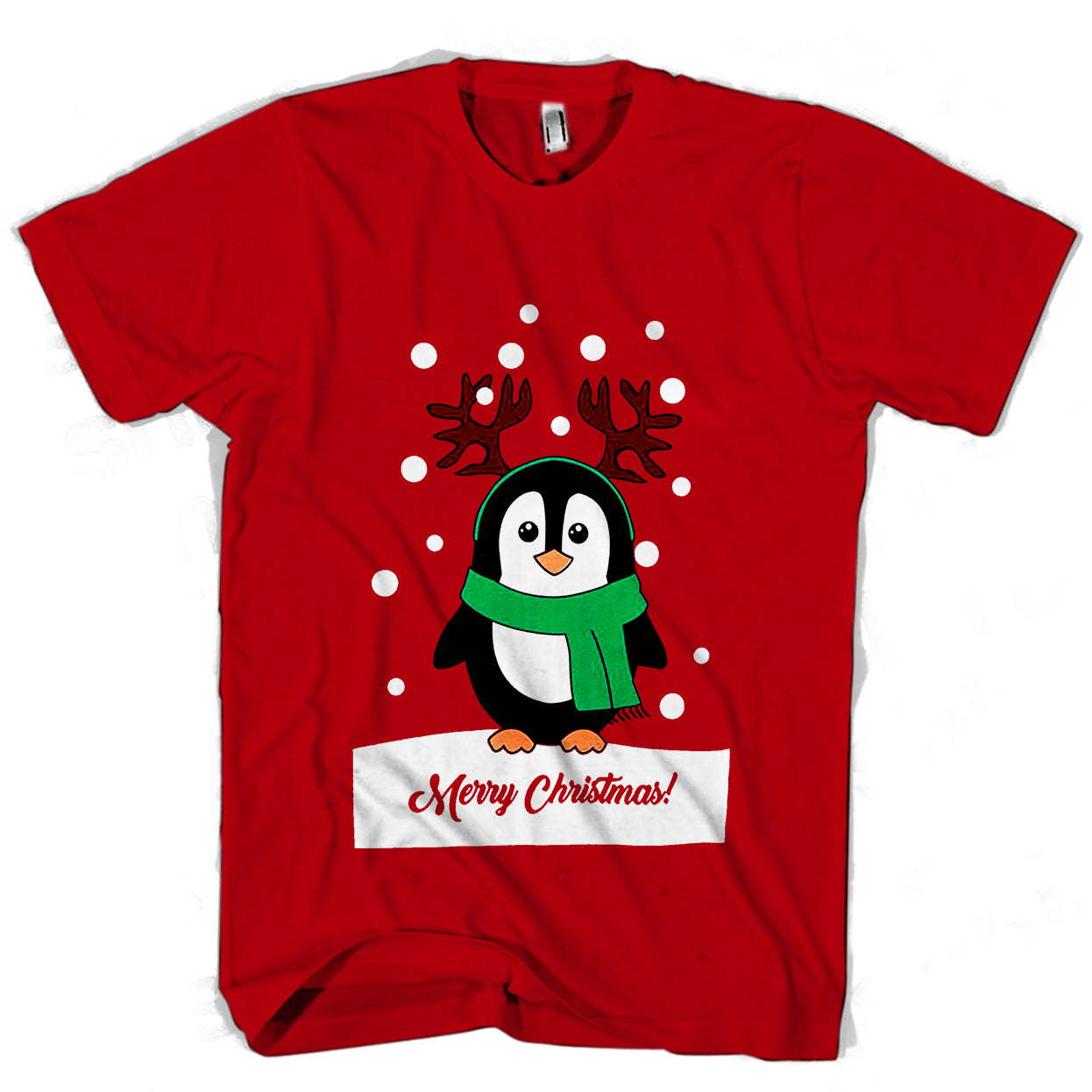 Novelty Christmas Merry Christmas Penguin Man’S Tee T-Shirt