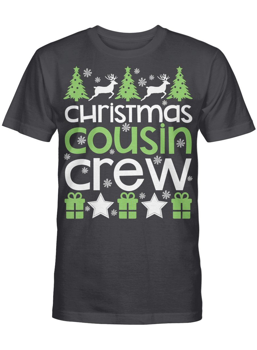 AmazeStyleZ Santa’s Reindeer, Ugly Christmas Sweater, Christmas Gift Ideas, Christmas Cousin Crew Cute Family Photo Pajama Holiday Gift T-Shirt