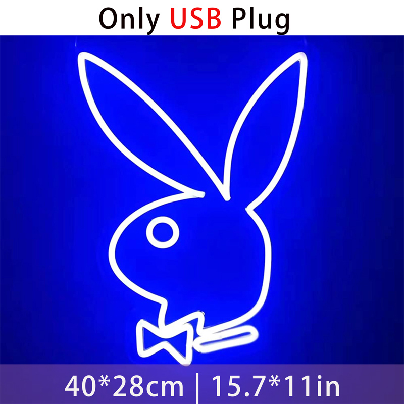 LED Neon Acrylic Rabbit Shape Sign Light Indoor Bedroom Livingroom Decorative Lamp Christmas Party Wedding Holiday Neon Flamingo alx