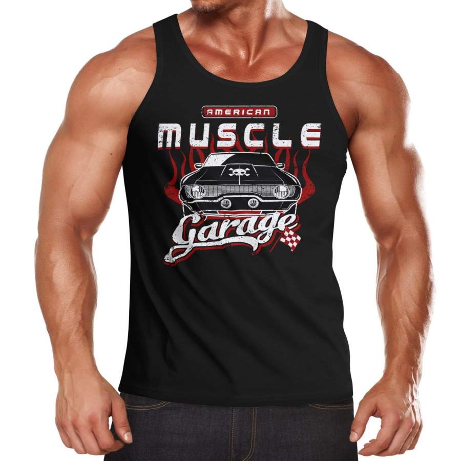 Tank Top American Muscle Car Vintage Shirt Retro