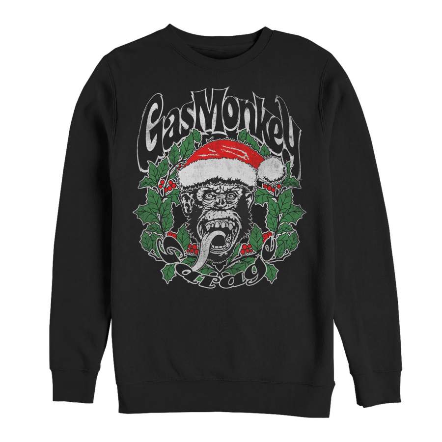 Gas Monkey Men’s Christmas Wreath Sweatshirt