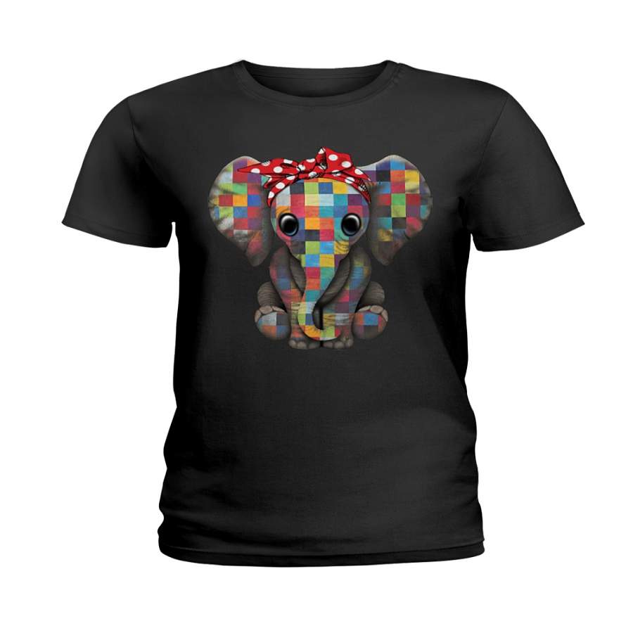 Elephants Autism Color T-shirt Unisex Shirt For Women/men – T-Shirt