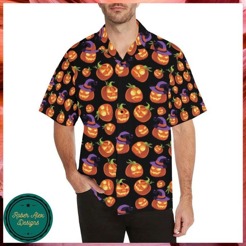 Witch Pumpkin Halloween Hawaiian Shirt Ha34767