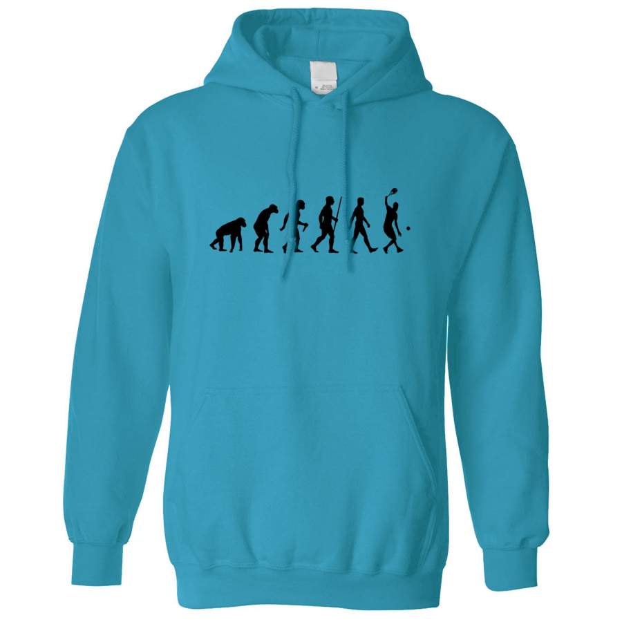 Sports Hoodie Evolution Of A Tennis Player Hooded Jumper