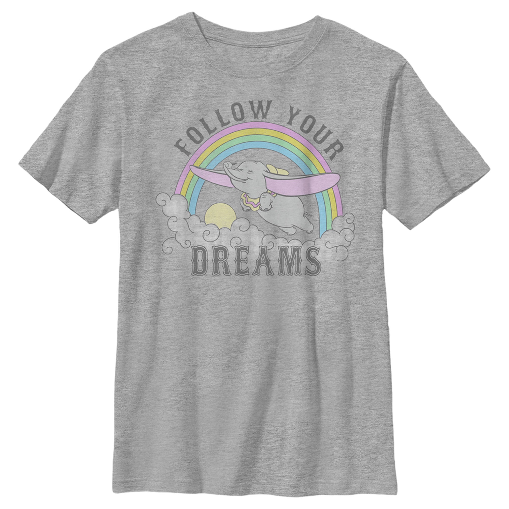 Boy’S Dumbo Follow Your Dreams Rainbow T-Shirt