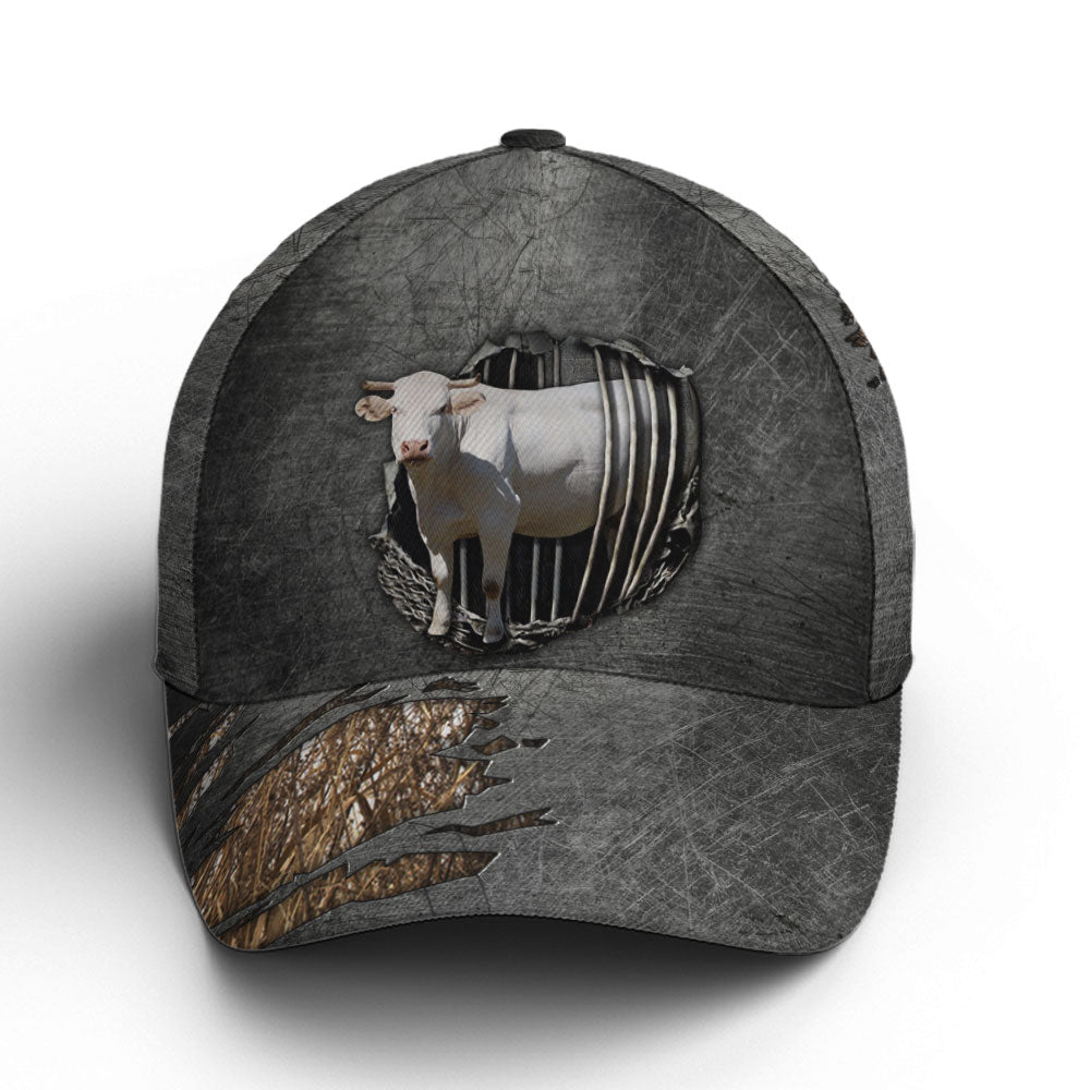 Cattle White Cow Farming Baseball Cap Coolspod