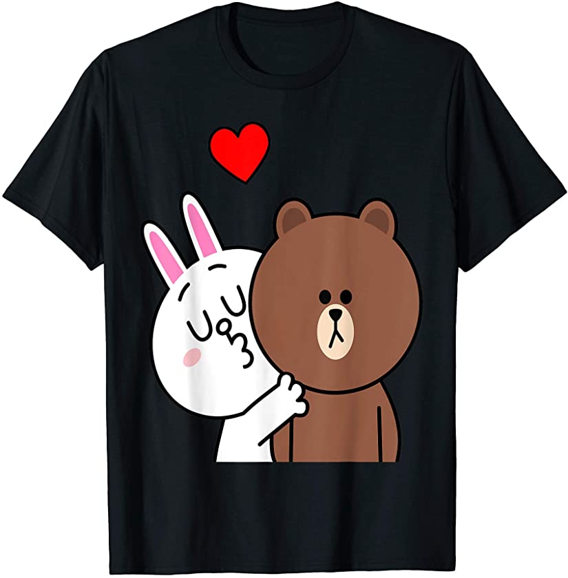 Brown Bear Cony Bunny Rabbit You’re Mine Valentines Couples T-Shirt