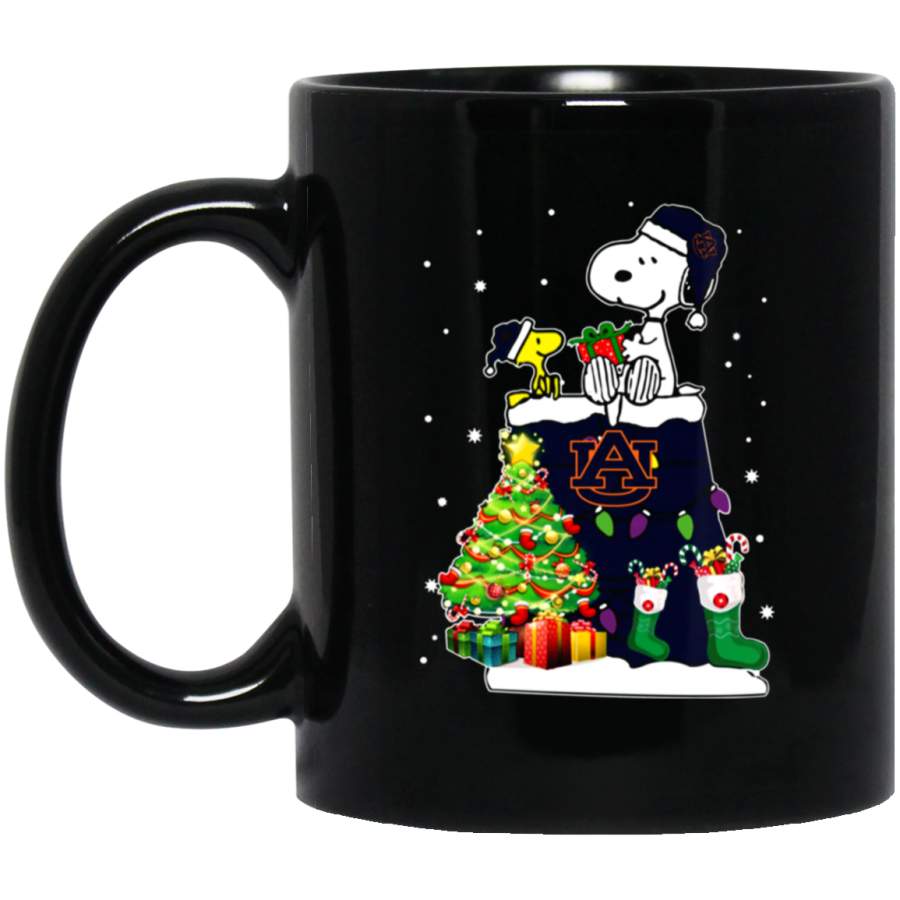 Auburn Tigers Snoopy & Woodstock Christmas Mug 11 oz 15 oz Black Mug