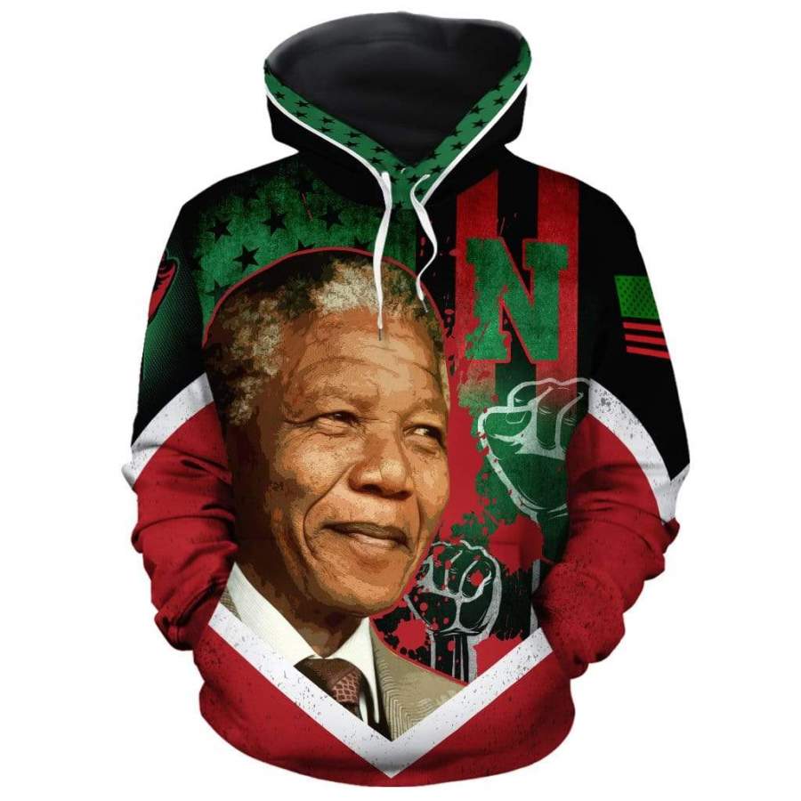 African American Flag Nelson Mandela All-over Hoodie