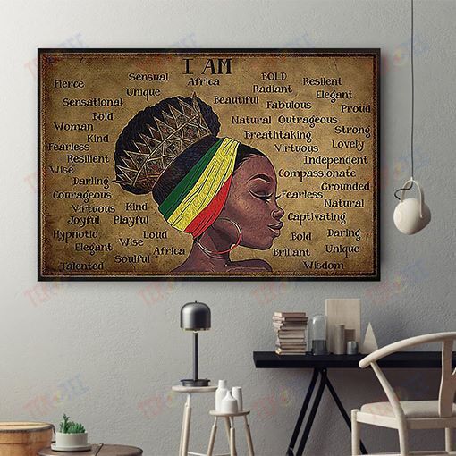 African American Canvas Abstract Afro Canvas Art Prints Afro Girl African King Living Room Wall Delightful Canvas Home Decoration