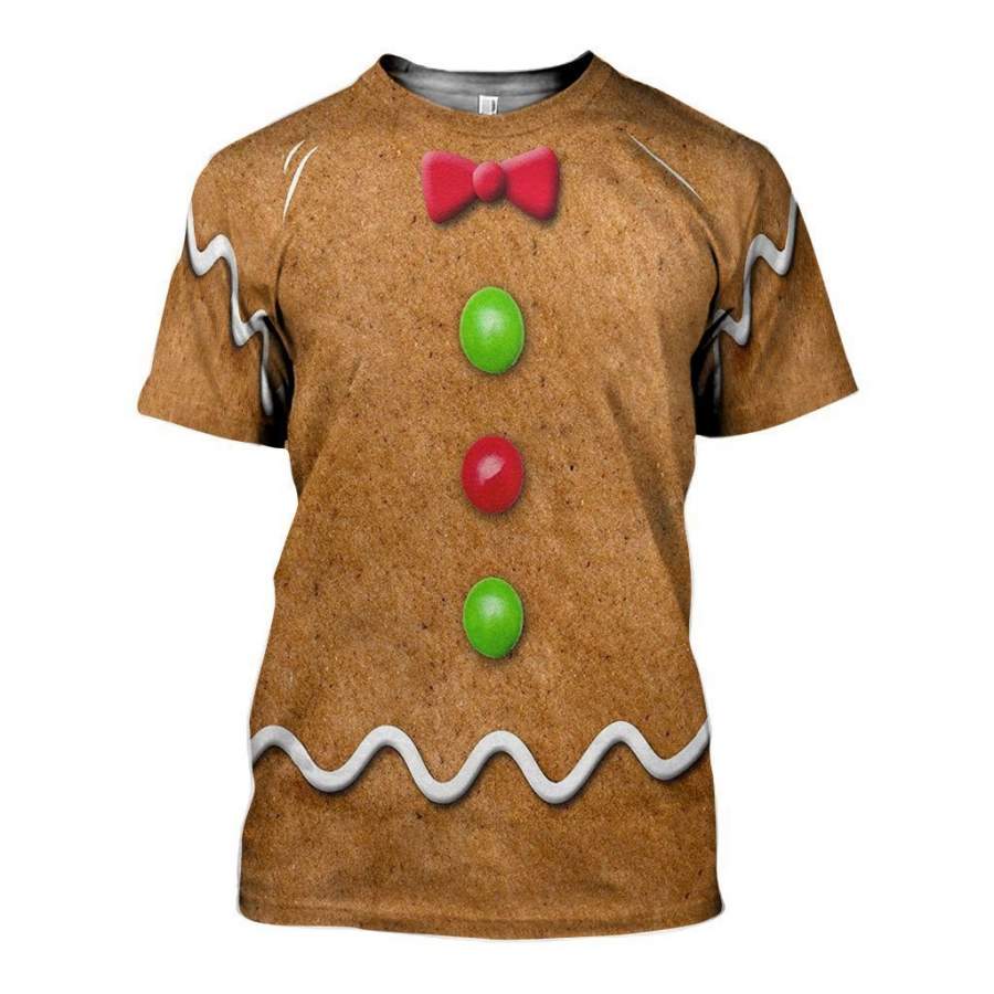 3D All Over Printed Ginger Bread Man Shirts and Shorts