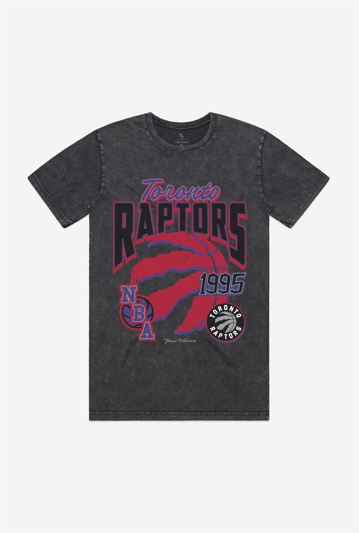 Toronto Raptors Stonewash T-Shirt – Black