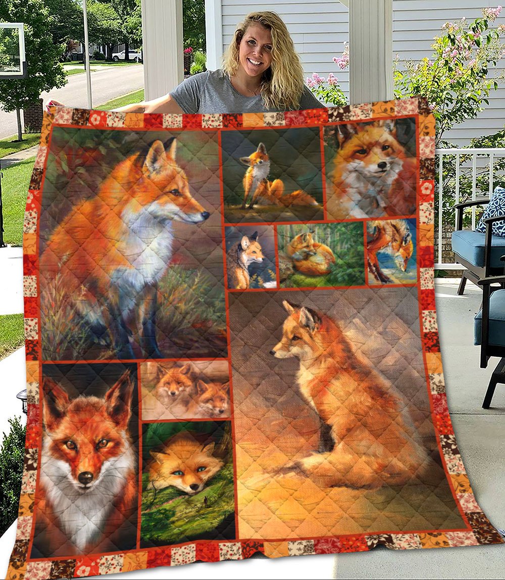 Viticstore™ Soft Cotton Lovely, Standard  Quilt, Fox, Quilt,  All Sizes, All colors, 3D Printed, Standard Item.