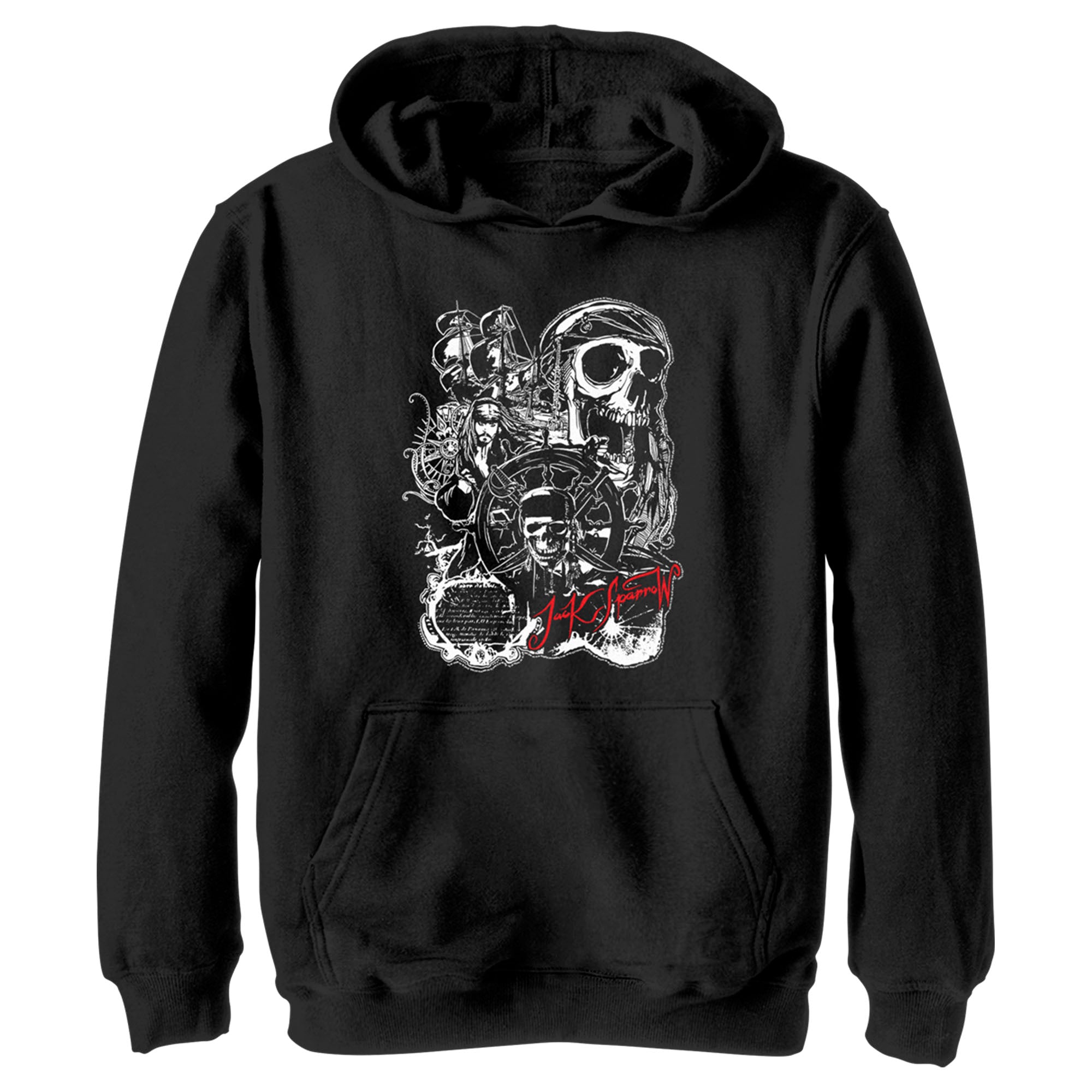 Boy’S Pirates Of The Caribbean: Curse Of The Black Pearl Jack Sparrow Icons Pull Over Hoodie