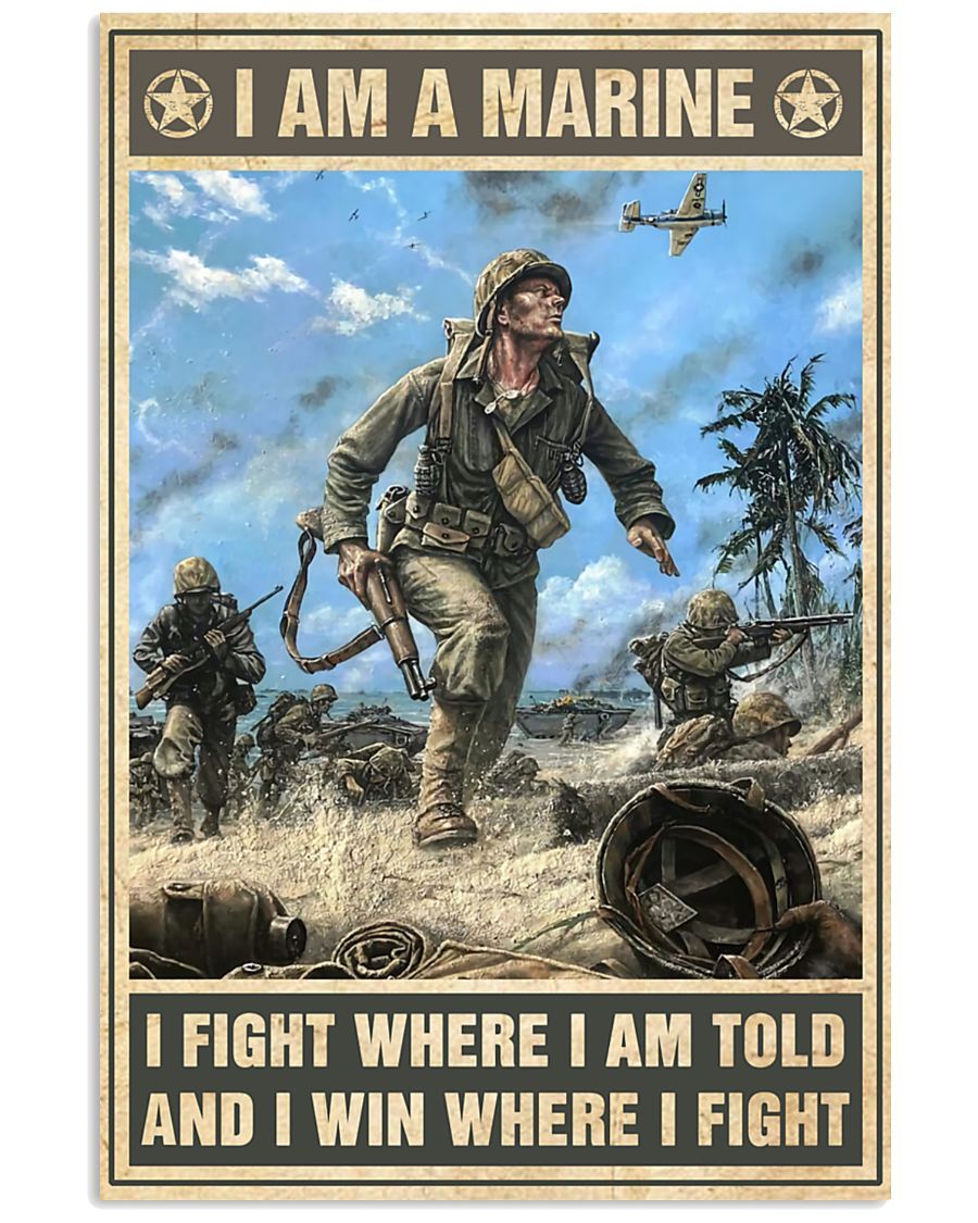 Usmc I Am A Marine Poster Pa91 – MrDad Store