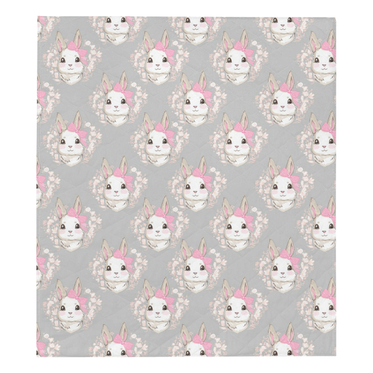 Rabbit Pattern Print Design Rb07 Premium Quilt