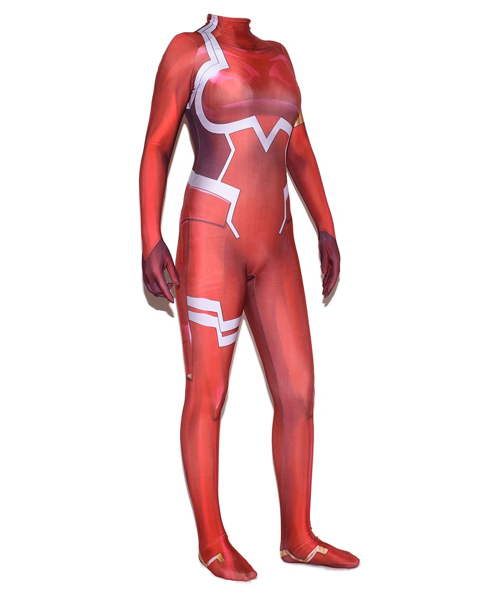 2018 Halloween Costumes Darling in the Frankxx 02 Zero Two Cosplay Limited Edition Fitted Tights 3D Jumpsuit