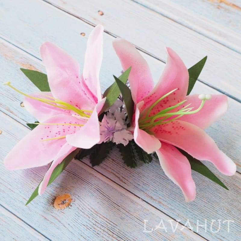 Cotton Candy Paint the Lily Hawaiian Flower Hair Clip