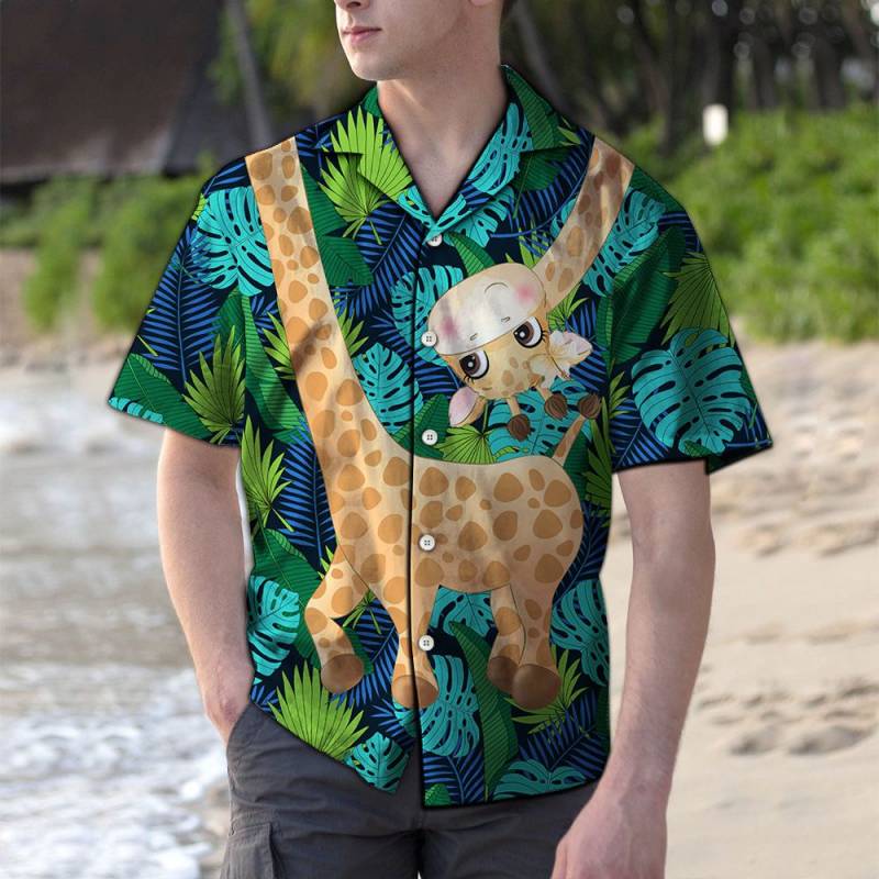 Cute Giraffe Hawaii Shirt Ha84768