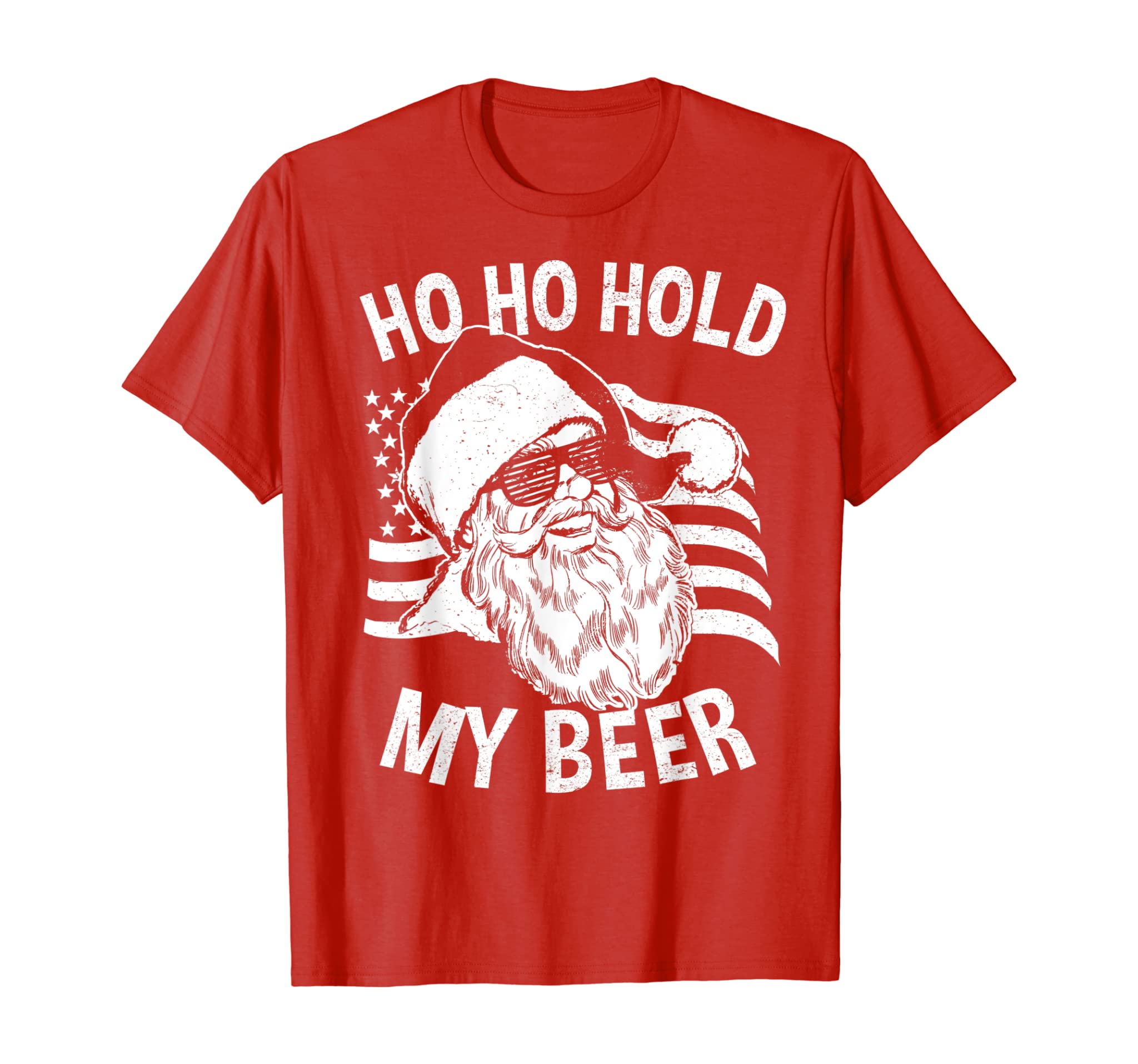 Christmas In July Shirt | Hipster Santa Ho Ho Hold My Beer T-Shirt