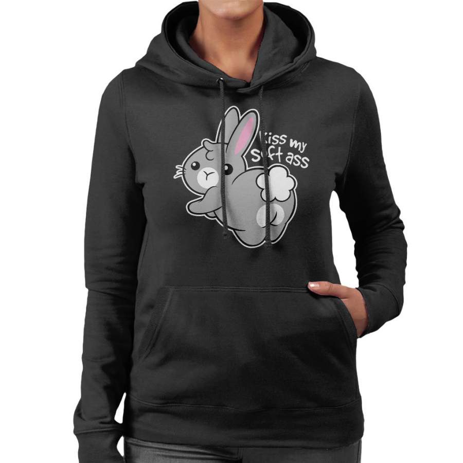 Bunny Soft Kiss My Ass Women’s Hooded Sweatshirt