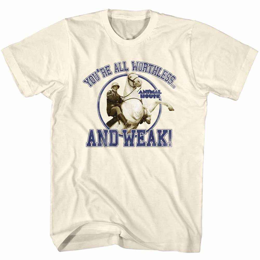 Animal House-Worthless And Weak-Natural Adult S/S Tshirt