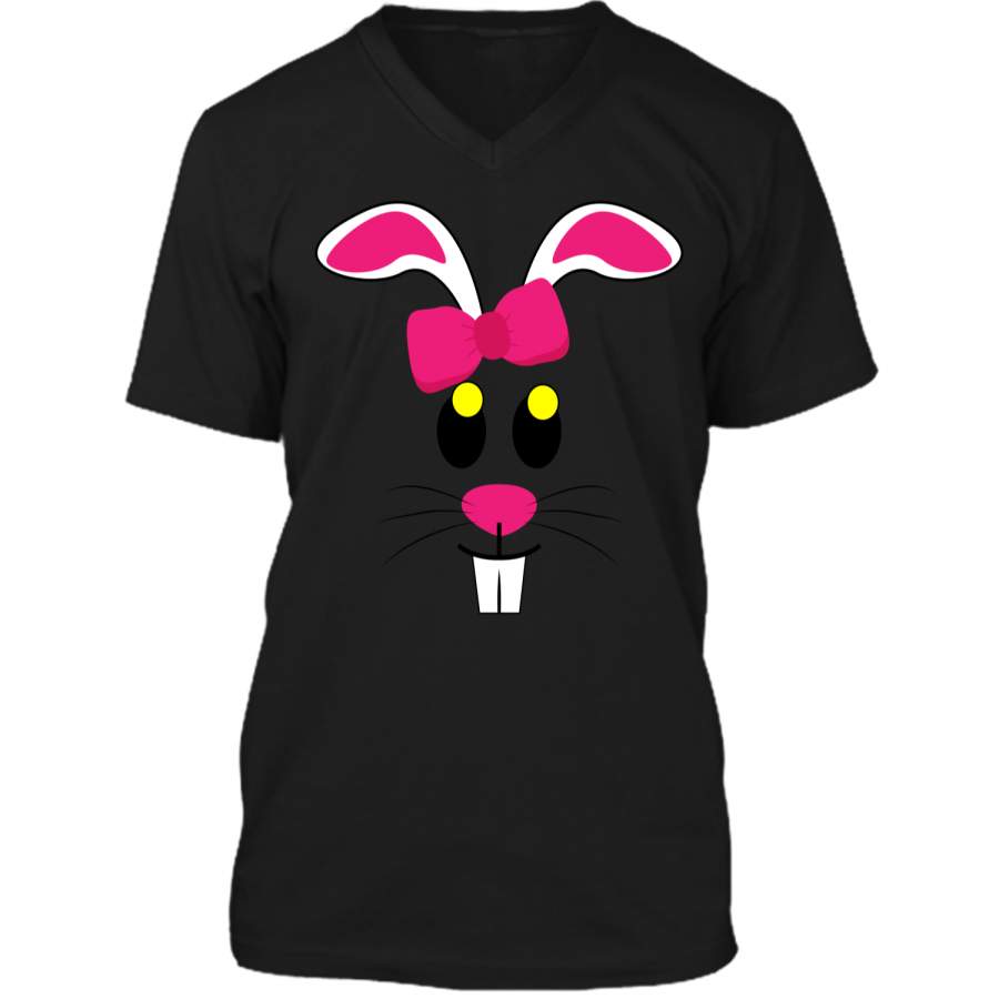 Bunny Shirt-Easter Costume-Easter For Girls T-shirt Mens Printed V-Neck T