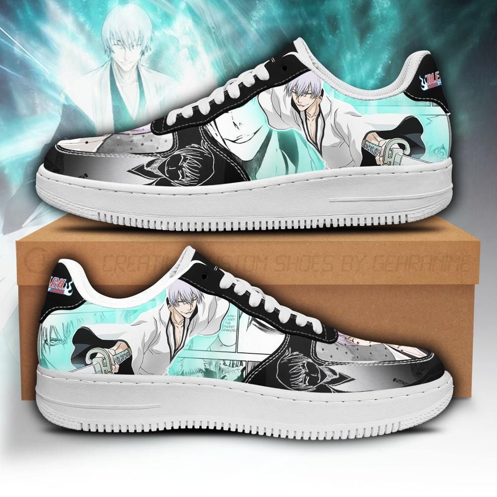 Gin Ichimaru Bleach Air Force Shoes Sneakers Custom Anime