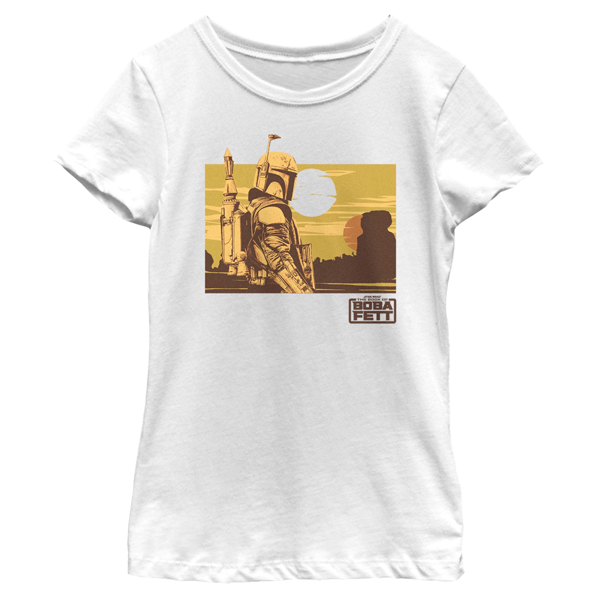 The Book Of Boba Fett Girl’S Distressed Landscape  T-Shirt